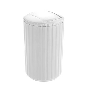 Cestino basculante bianco Allstar Minas, 3 litri, per bagno e cucina.