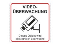 Sticker Videoüberwachung 7 x 7 cm