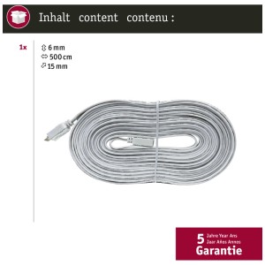 Cavo di collegamento Paulmann MaxLED, 5 m, bianco, per strisce LED.