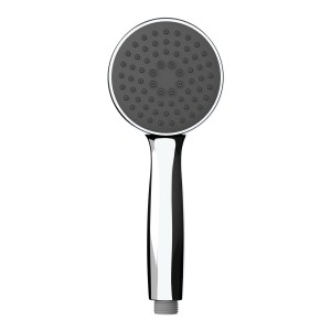 Soffione doccia Wenko Basic, grigio/cromo, diametro 10cm, in plastica (ABS).