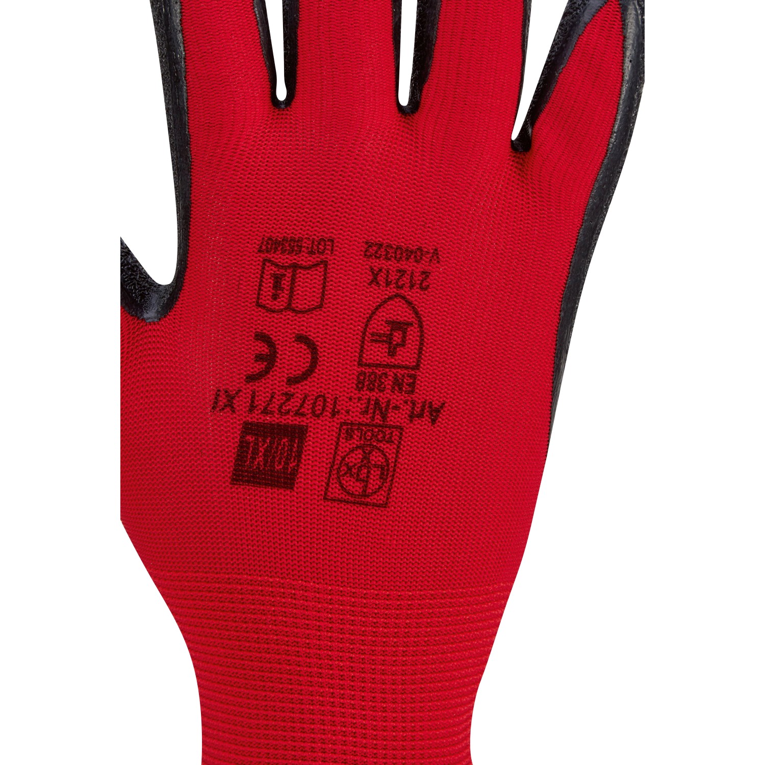 Guanti Usa E Getta Bradas Guanti Da Lavoro In Lattice - Confezione Da 50 Paia, Colore Rosso/Nero, Taglie 7-11 Guanti RWPGRD