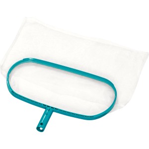 Skimmer per piscina Bestway Flowclear con telaio blu e rete bianca per la pulizia della piscina.