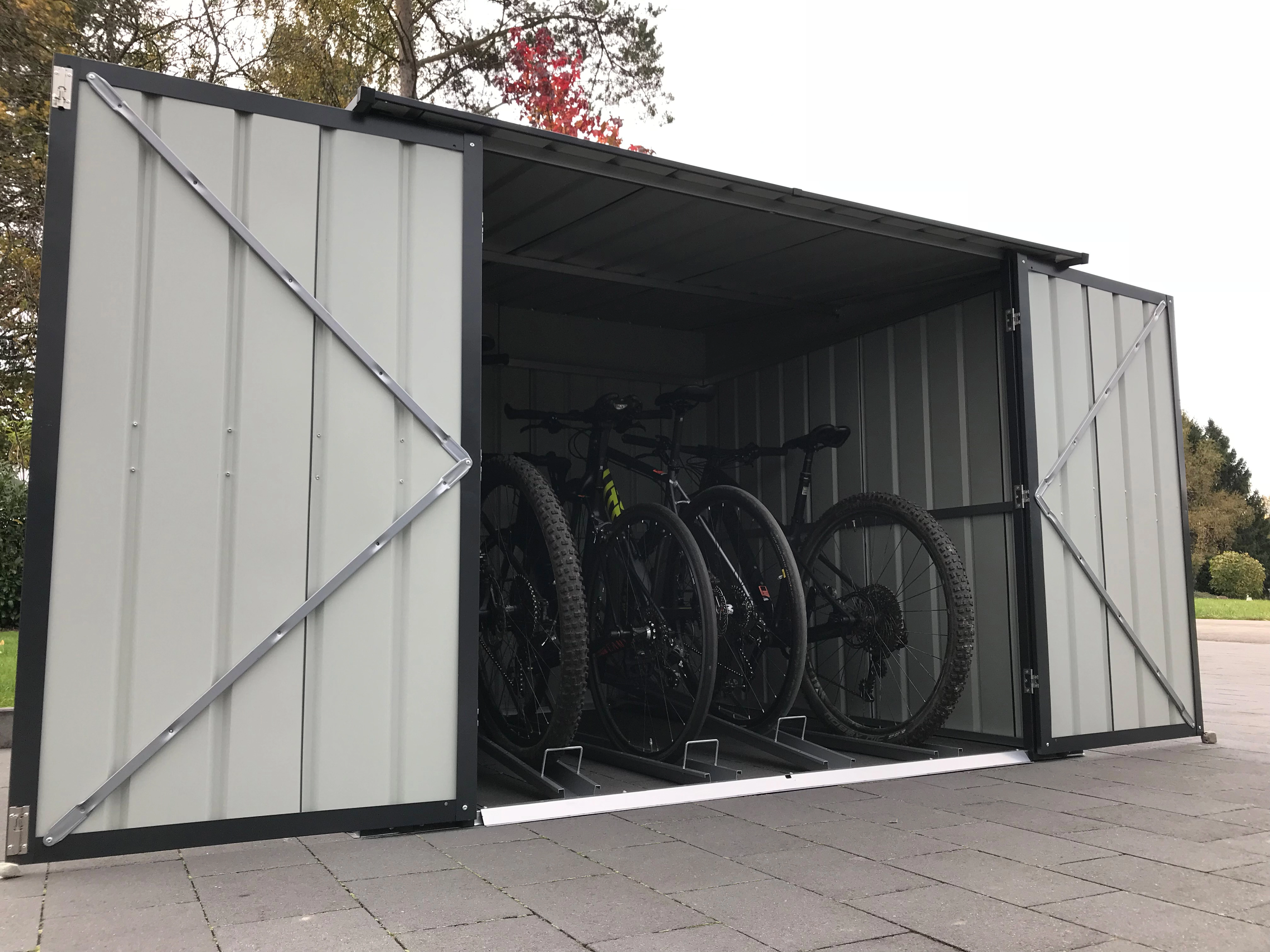 Garage à Vélo en Acier Anthracite 4 m²