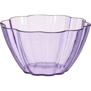 Ciotola in plastica viola, 500ml, design moderno per snack e insalate.