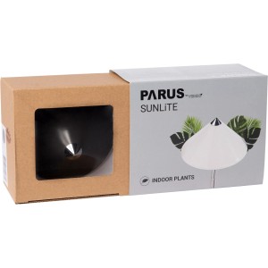 Confezione della lampada per piante a LED Parus by Venso Sunlite 7W color antracite.