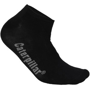 Calzino sneaker nero Cat, taglia 39-42, con logo Caterpillar. Abbigliamento da lavoro.