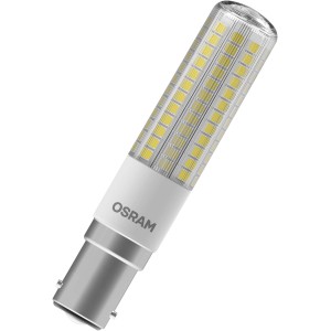 Ampoule LED Osram Classic T-Form Clear B15d, 6,3W, 806 lm, Blanc chaud