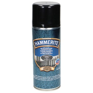 Hammerite Metall-Schutzlack Spray, schwarz, 400ml Dose. Rostschutz und Lack für Metall.