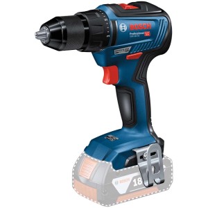 Avvitatore a batteria Bosch Professional GSR 18V-55 con corpo blu e accessori.