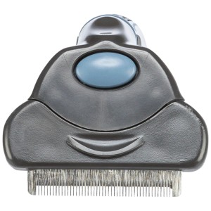 Trixie Carding-Striegel, 7x15cm, brosse pour chien pour démêler et désépaissir le pelage, avec lames en métal et manche en plastique.