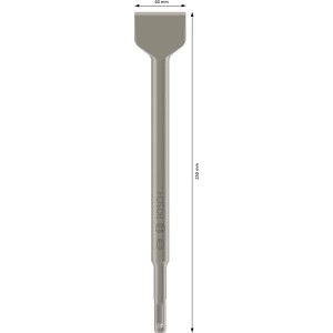Scalpello a spatola Bosch grigio con attacco SDS-plus, 250 mm lungo, 40 mm largo. Per malta e muratura.