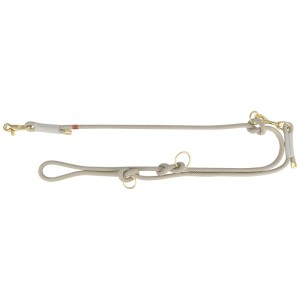 Trixie guinzaglio estensibile Soft Rope, grigio-grigio chiaro, 2 m, con robusti moschettoni e anelli di regolazione.