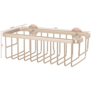 Tesa Moon panier de douche auto-adhésif, métal bronze. Étagère de douche pratique pour montage mural.