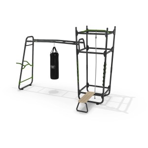 Exit Powerstation GetSet PS510: Stazione fitness outdoor con sacco da boxe, sbarra per trazioni e panca.
