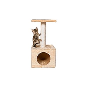 Arbre à chat beige Trixie Zamora, 61 cm de haut, avec grotte, poteau en sisal et plateforme. Chat grimpant au poteau.