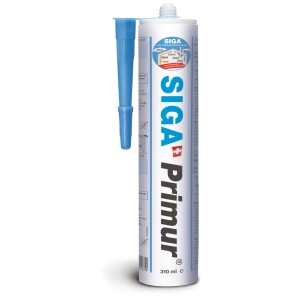 Cartouche de colle mastic SIGA Primur pour joints étanches à l'air en intérieur.