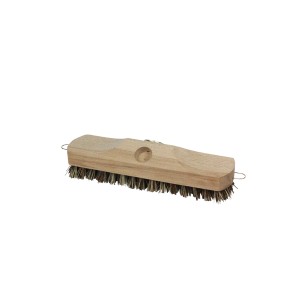 Brosse à récurer LUX 24 cm Union avec manche en bois et poils pour nettoyage humide.