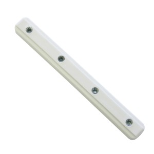 Connettore bianco Gardinia per binario per tende a 1 via per un collegamento senza giunture.