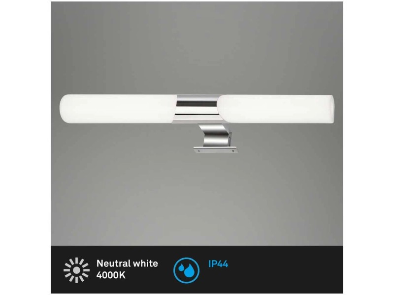 Lampada Da Specchio BRILONER A LED Cromata - 780 Lumen, 4000K, IP44 - Foto 10