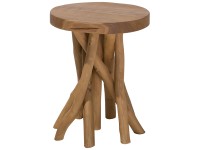 Beliani Table d'appoint Merritt teck Marron