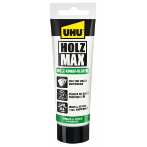 Uhu Holz Max colla per legno, tubo da 100g, per legno e altri materiali, resistente all'acqua.