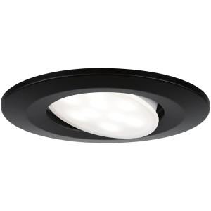 Spot encastrable LED Paulmann Calla rond pivotant, 3x6W, noir mat, 4000K, IP65.