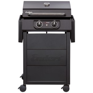 Grill elettrico Enders eCrave 2 PV, carrello compatto con due elementi riscaldanti e ripiani.