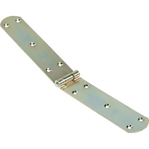 Cerniera gialla zincata da 300 mm per montaggio a vite, per collegamenti flessibili.