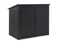 Beliani Gerätehaus Moena Stahl Graphitgrau (HxBxT) 134 x 96 x 158 cm