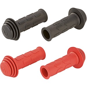 Manopole per bici da bambino Prophete con protezione antiurto, assortite rosse e nere.