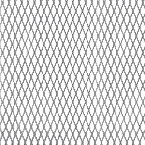 Tôle en métal déployé en acier brut, 250x500 mm, épaisseur 1,2 mm, avec mailles losangées.