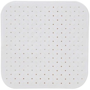 Tappetino doccia bianco MSV Class Premium in gomma SBS, 54x54 cm, con ventose antiscivolo.