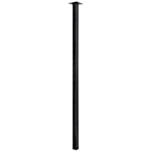 Gamba per tavolo Hettich nera, 25x25x800 mm, quadrata, per costruzione mobili.