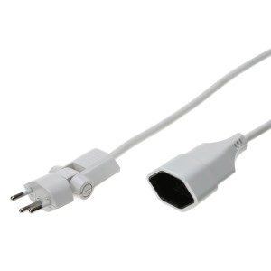 Rallonge TD blanche de 3 m avec mécanisme pliable pour une utilisation flexible.
