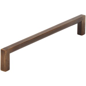 Maniglia per mobili Siro 2108, ottone anticato, interasse 160 mm, design lineare.
