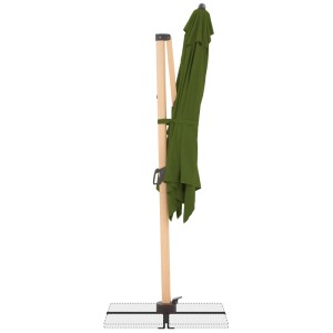 Doppler Ampelschirm D.832 Aluminium Kiwi, 300x220 cm, geschlossen.