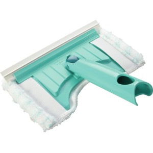 Leifheit Bath Cleaner con panno in microfibra e tergivetro.