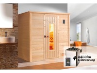 Weka Massivholzsauna Bergen 1 Sparset Holztür OS 7,5 kW Weka Massivholzsauna Bergen 1 Sparset Holztür OS 7,5 kW
