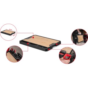 Piano di lavoro in bambù Einhell E-Case con scomparti e maniglia. Ideale per valigette degli attrezzi.