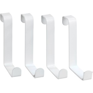 Wenko ganci appendiabiti da porta, set da 4, bianco opaco, da appendere alle porte.
