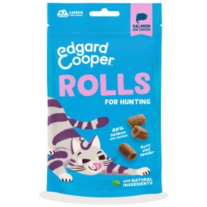 Edgard & Cooper snack per gatti rolls salmone e pollo, bocconcini morbidi per giocare e premiare.