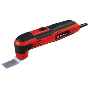 Outil multifonction Einhell TC-MG 250 CE rouge et noir avec grattoir.