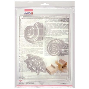 Stampo Maritim 3 per sapone: Forme di conchiglie e lumache.