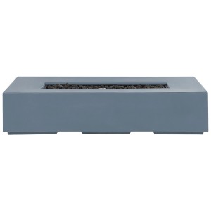 Beliani Feuerstelle Pavo, grau, aus Leichtbeton. Moderne Feuerschale für Garten und Terrasse.