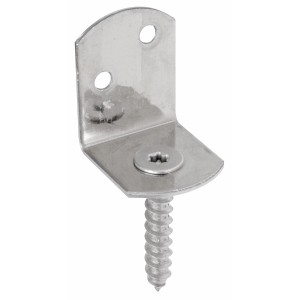 Support de clôture en treillis en L en acier inoxydable avec vis pour la construction de clôtures et de brise-vue.