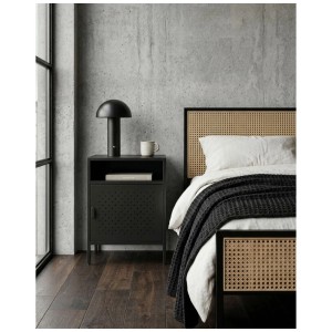 Beliani Armoire de bureau Waikato noire 55 x 40 x 40 cm