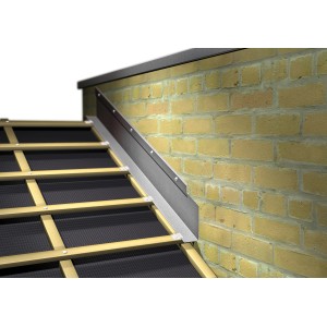 Lamiera angolare in alluminio naturale con gocciolatoio, 250mm x 2m, per sigillatura professionale del tetto.