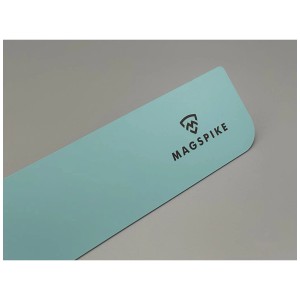 Support de gel douche turquoise MagSpike en acier inoxydable, fixation magnétique.