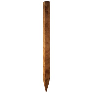 Poteau en mélèze marron, pointu, 150cm, pour construction de clôture et intimité.