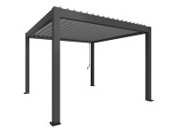 Biohort Pergola dunkelgrau/silber-metallic 3,5 x 3,5 m